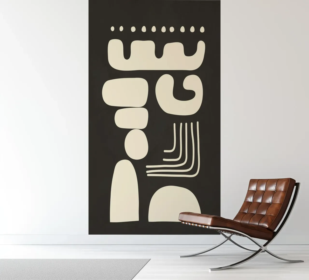 Abstract Minimal Shapes 1 papel para pared de Nadjaa