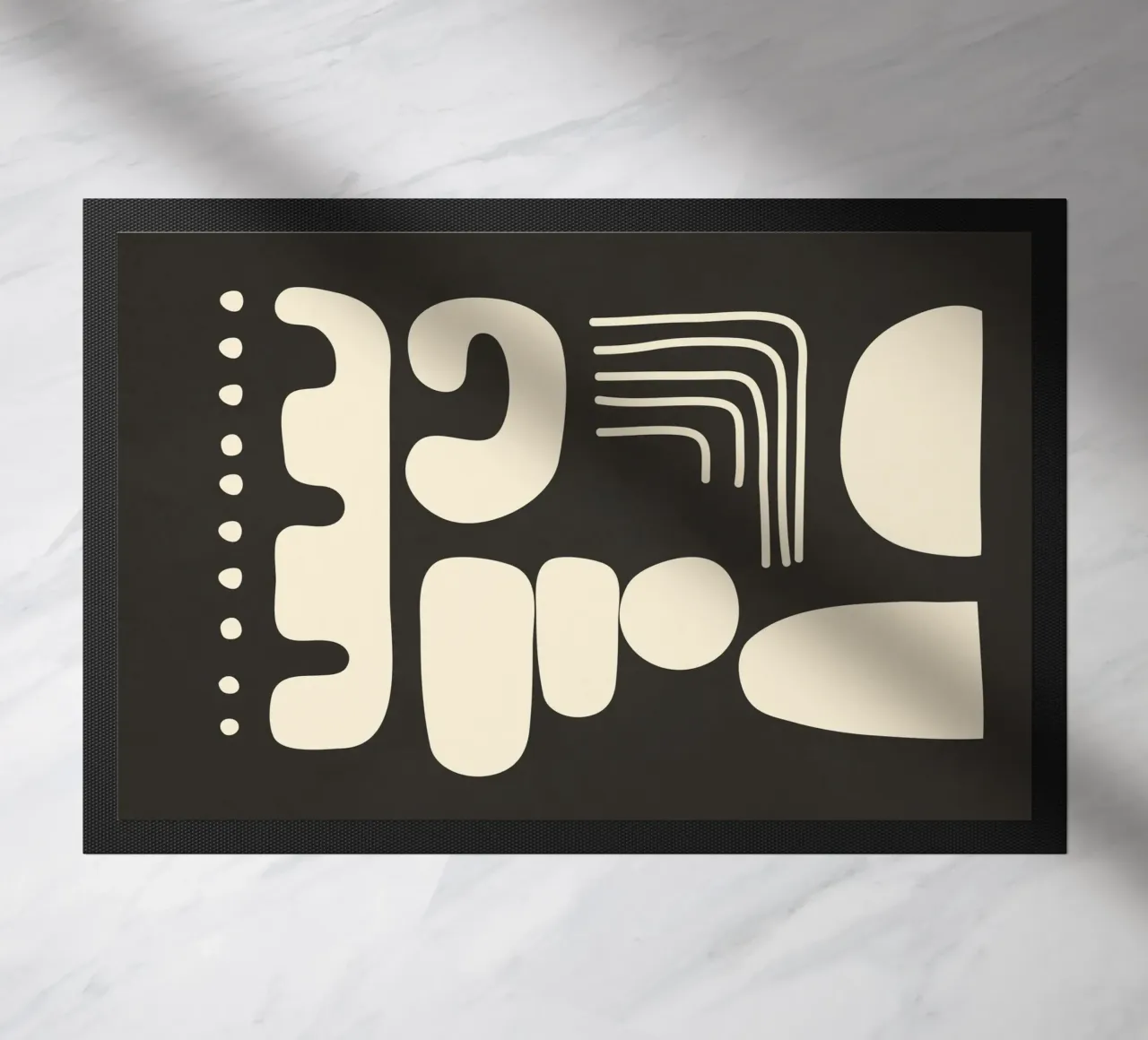 Abstract Minimal Shapes 1 Fußmatte von Nadjaa