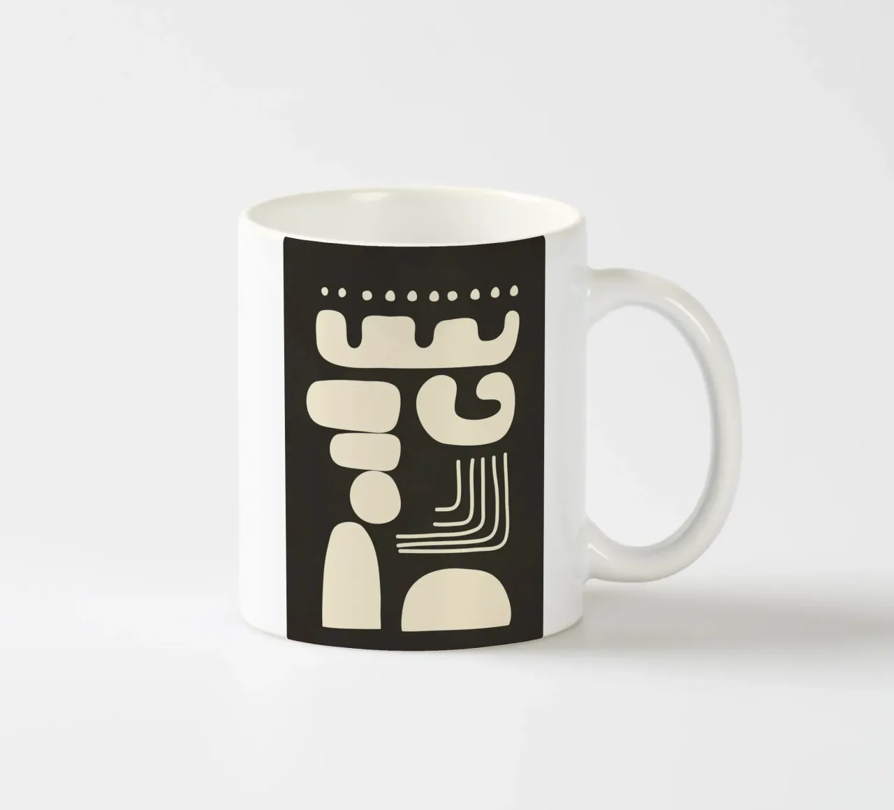 Abstract Minimal Shapes 1 Keramik Tasse von Nadjaa