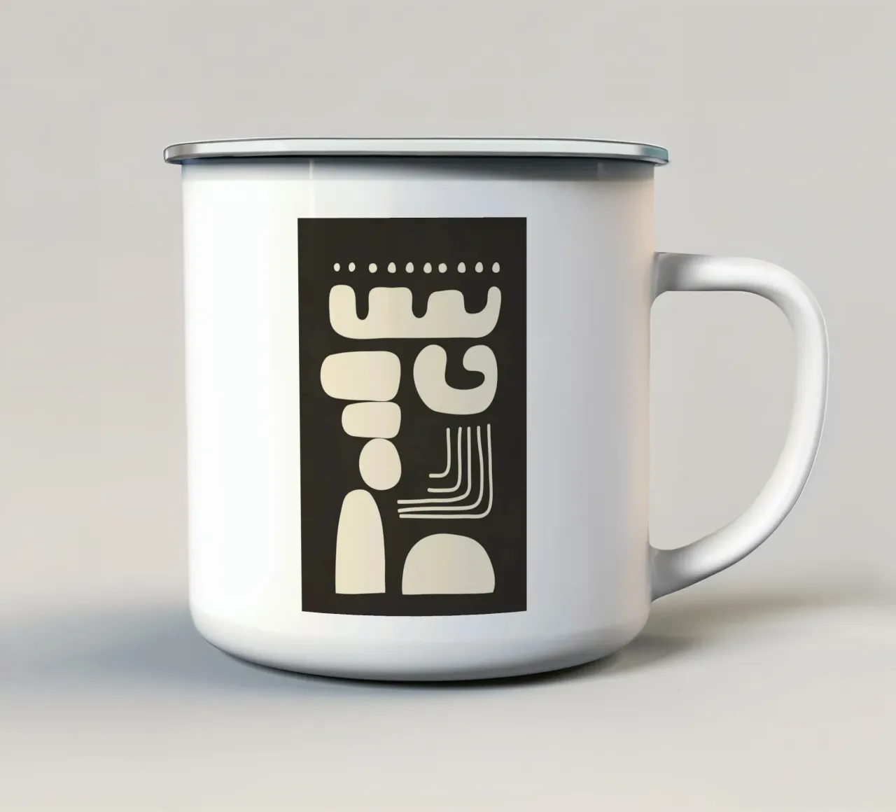 Abstract Minimal Shapes 1 Emaille Tasse von Nadjaa