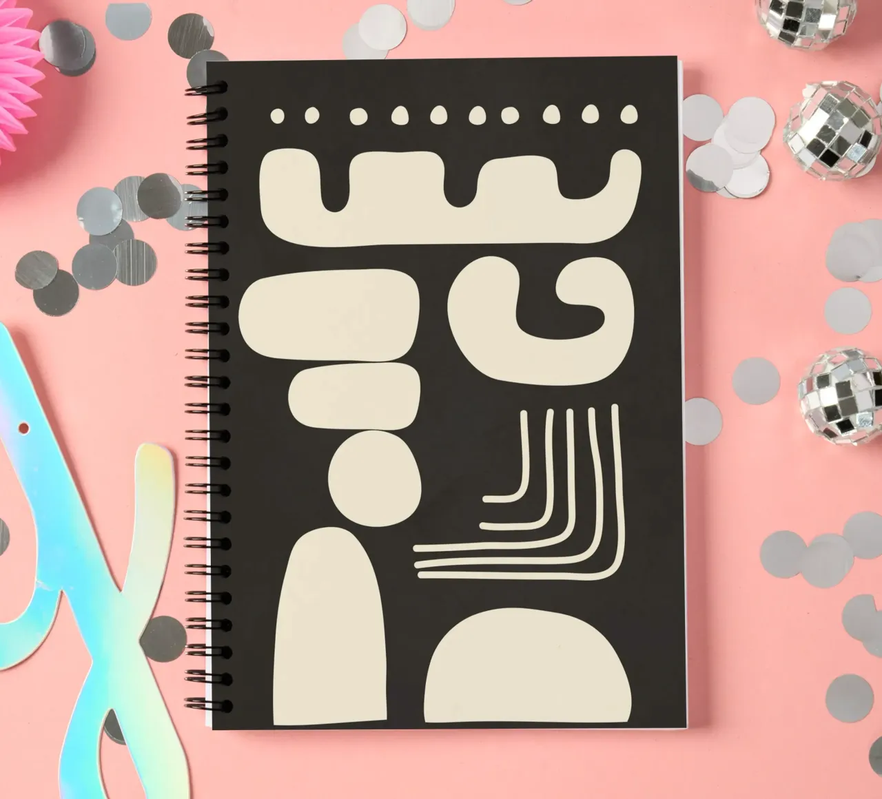 Abstract Minimal Shapes 1 diario ad anelli da Nadjaa