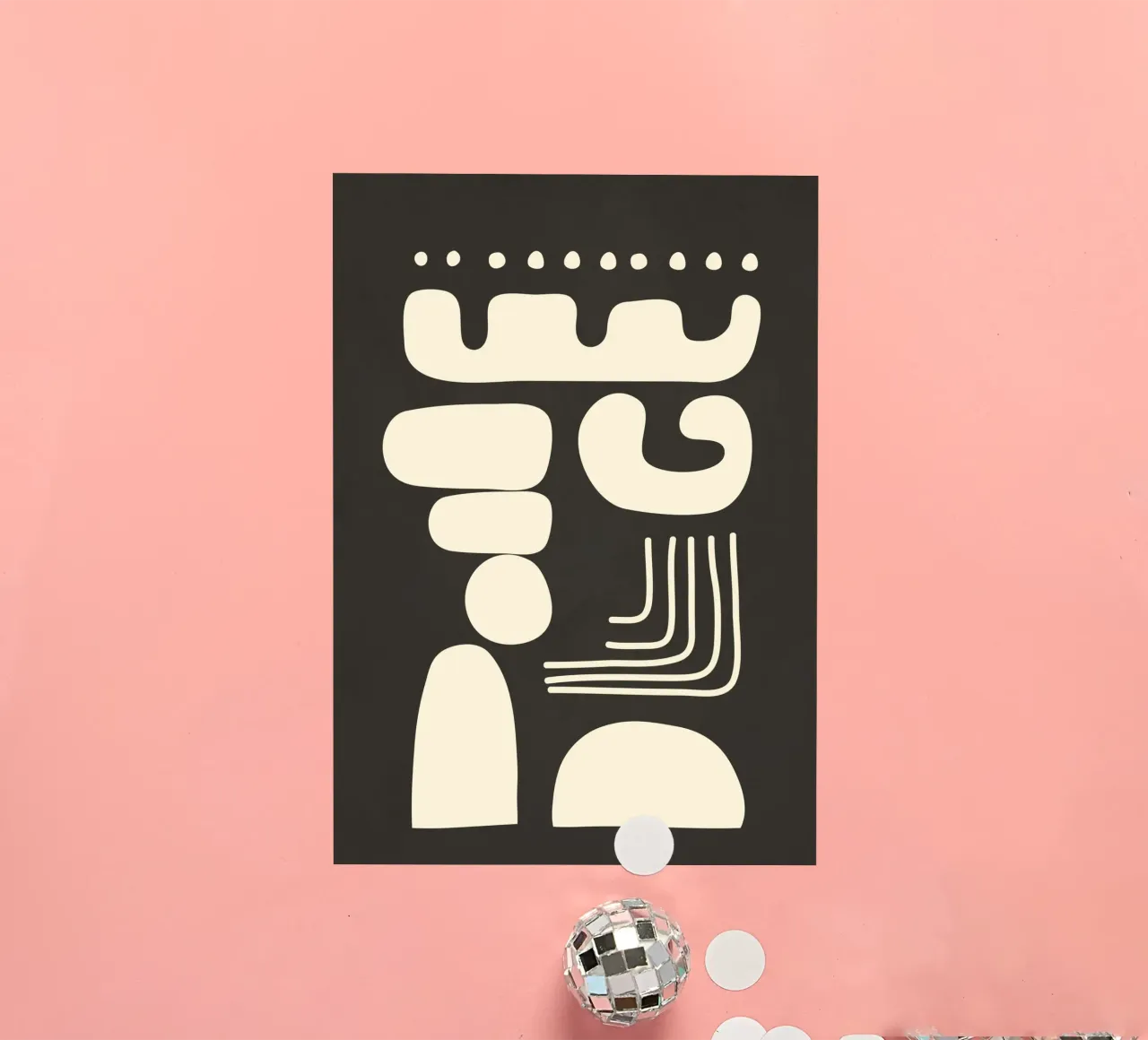 Abstract Minimal Shapes 1 pegatina de Nadjaa