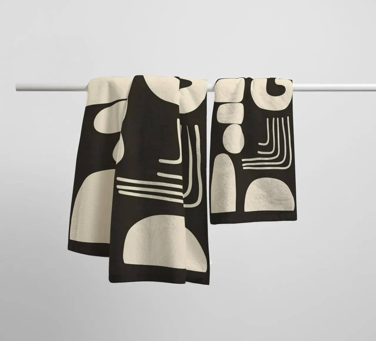 Abstract Minimal Shapes 1 towel by Nadjaa