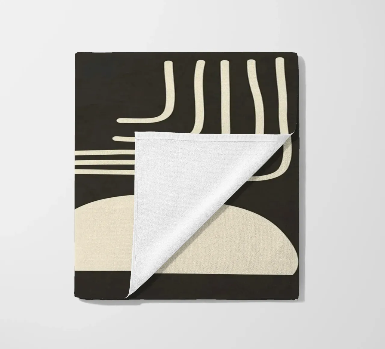 Abstract Minimal Shapes 1 strandhanddoek van Nadjaa
