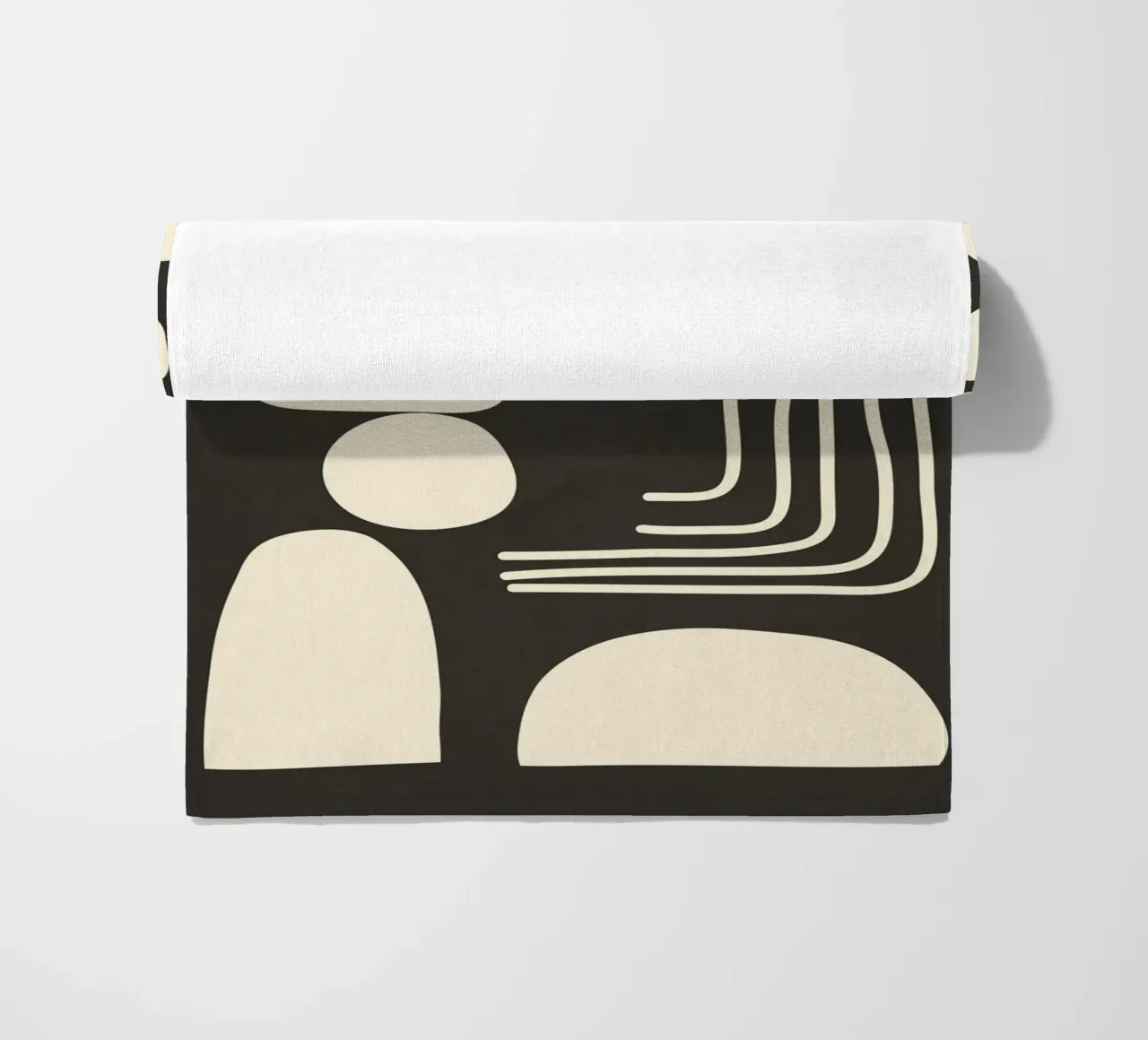 Abstract Minimal Shapes 1 strandhanddoek van Nadjaa