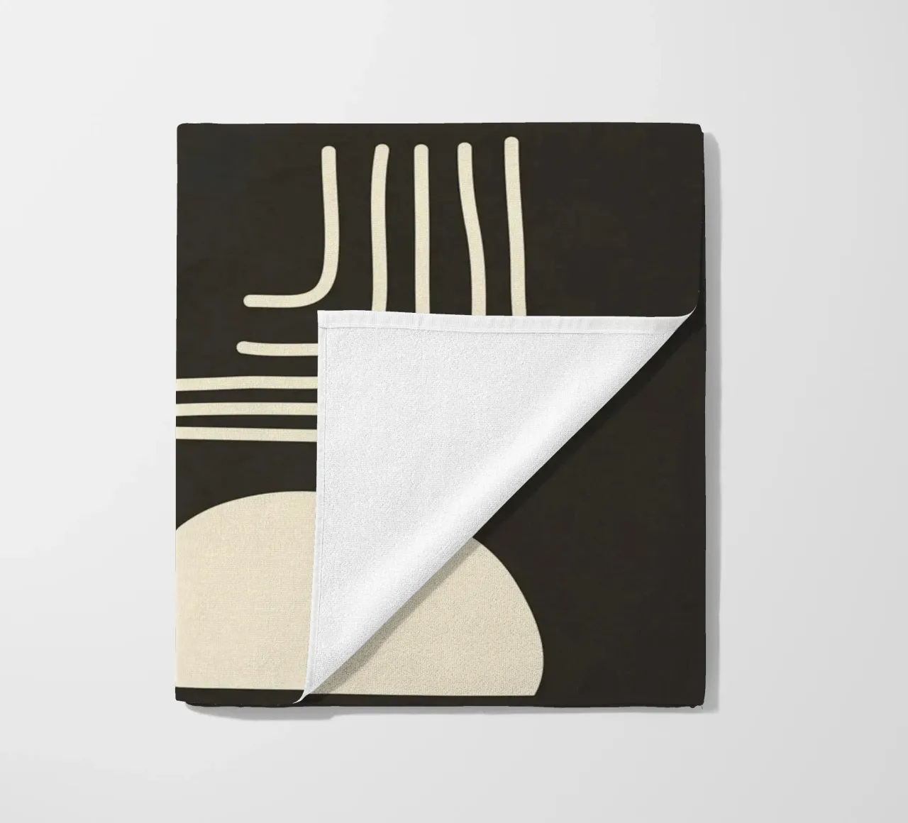 Abstract Minimal Shapes 1 strandhanddoek van Nadjaa