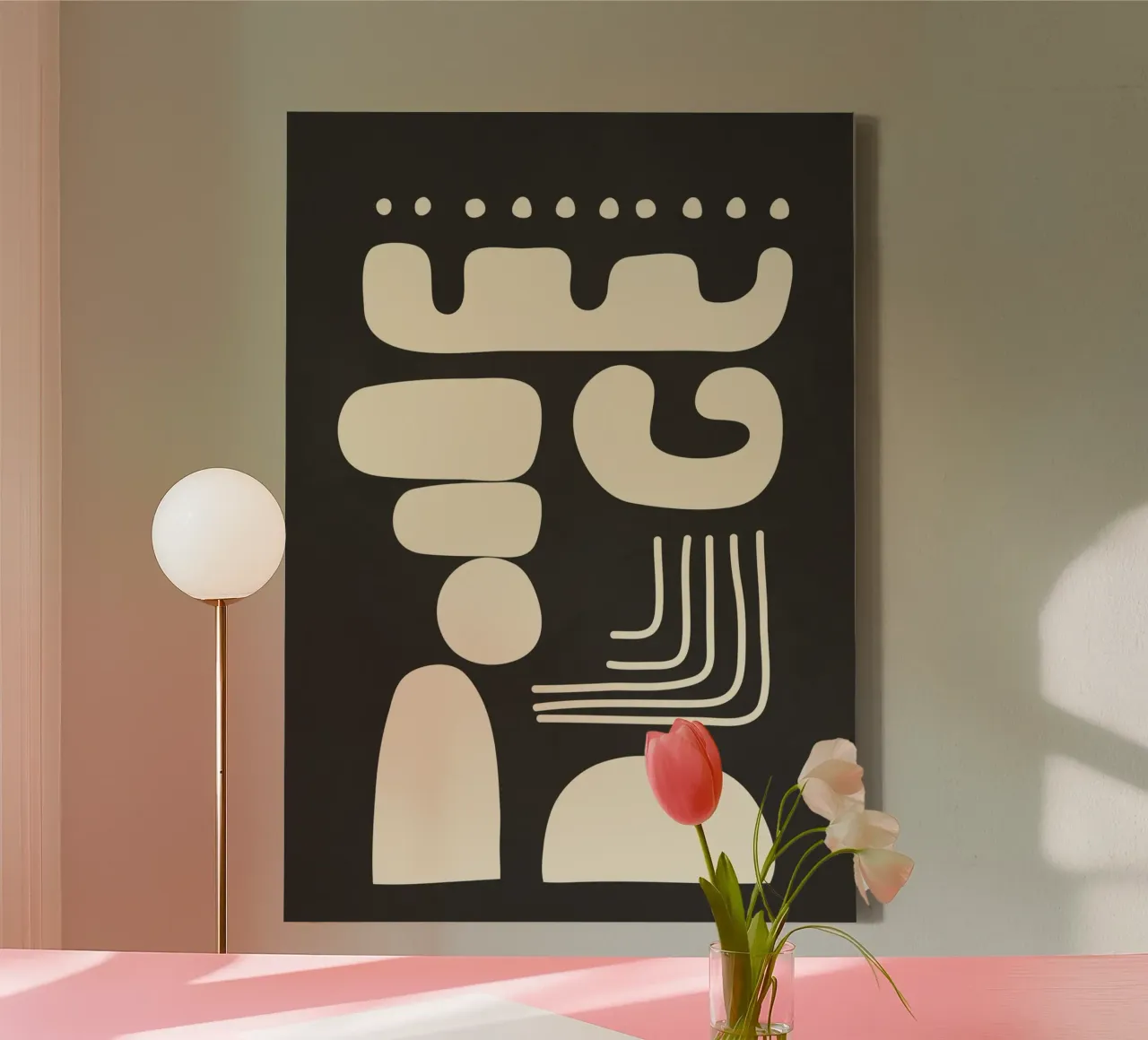 Abstract Minimal Shapes 1 canvas by Nadjaa