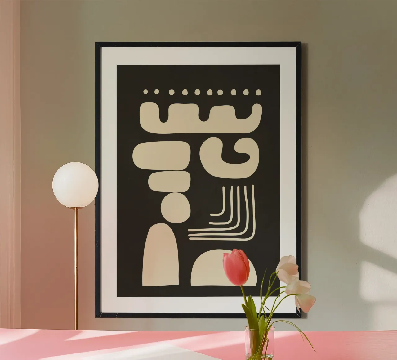 Abstract Minimal Shapes 1 carta hahnemühle da Nadjaa