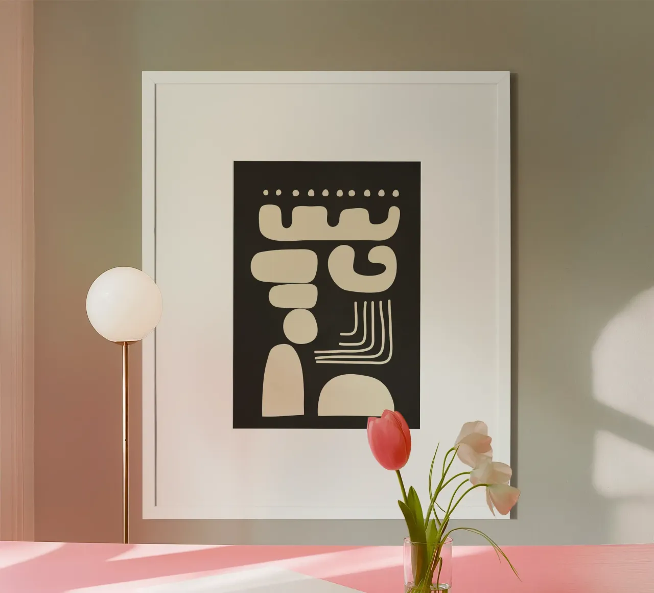 Abstract Minimal Shapes 1 carta hahnemühle da Nadjaa