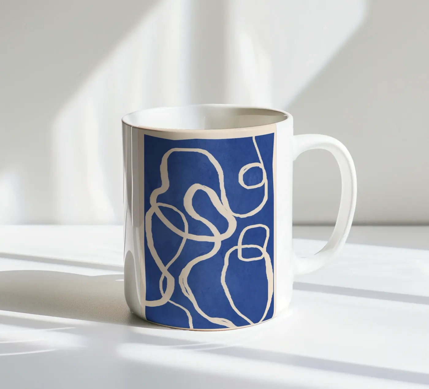 Ether Line 3 ceramic mug by Nadjaa