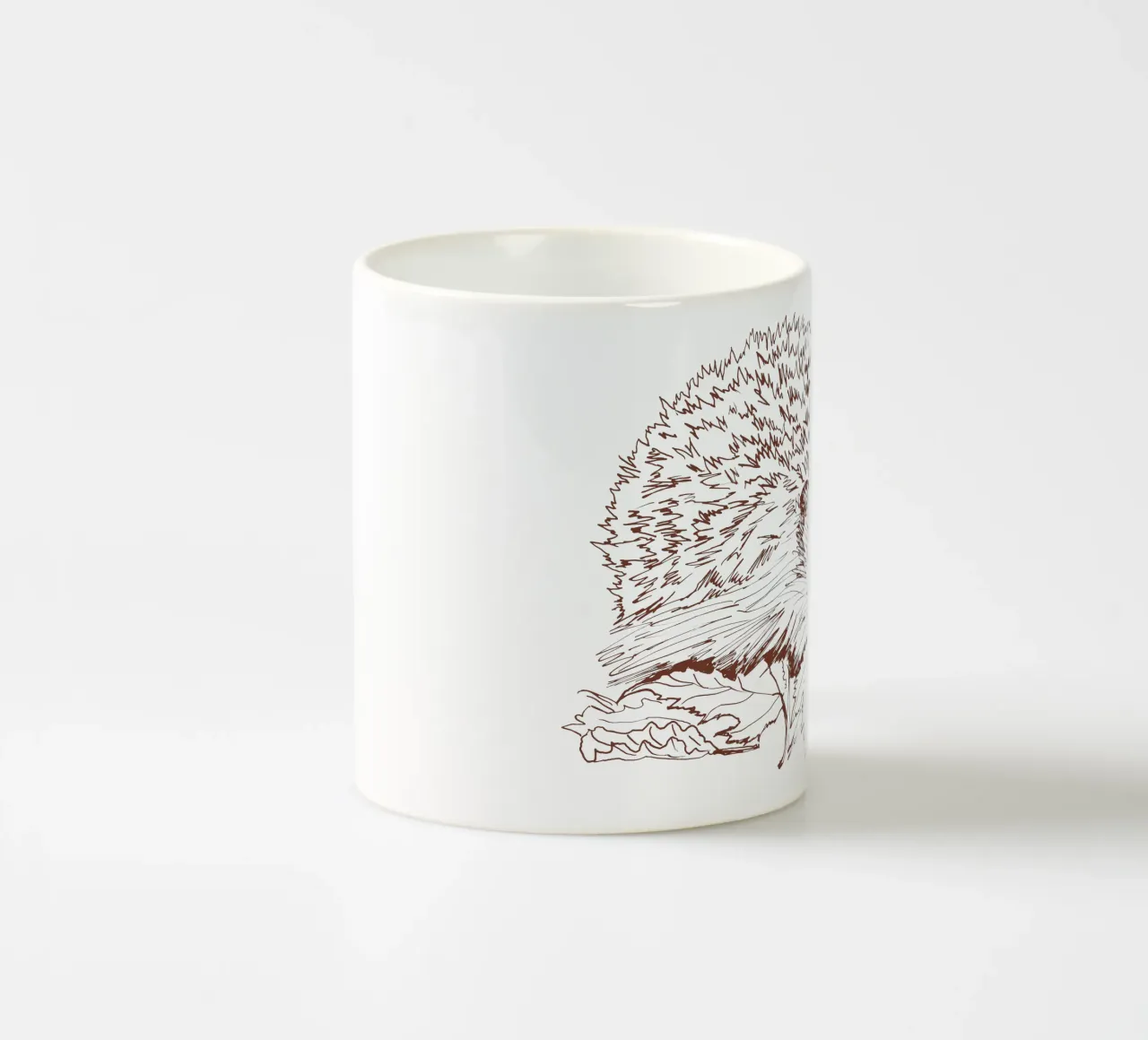 Hérisson dans l'herbe - Illustration à l'encre de Chine mug en céramique de ms.Hey! textildesign