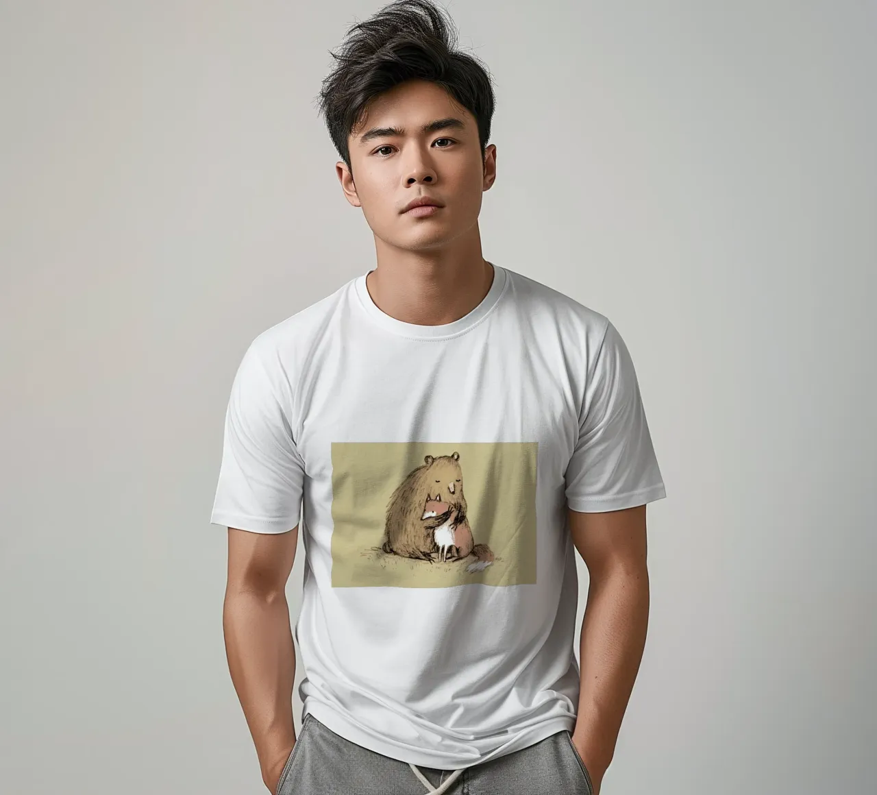 Abbracci del Grizzly t-shirt da HARU HARU