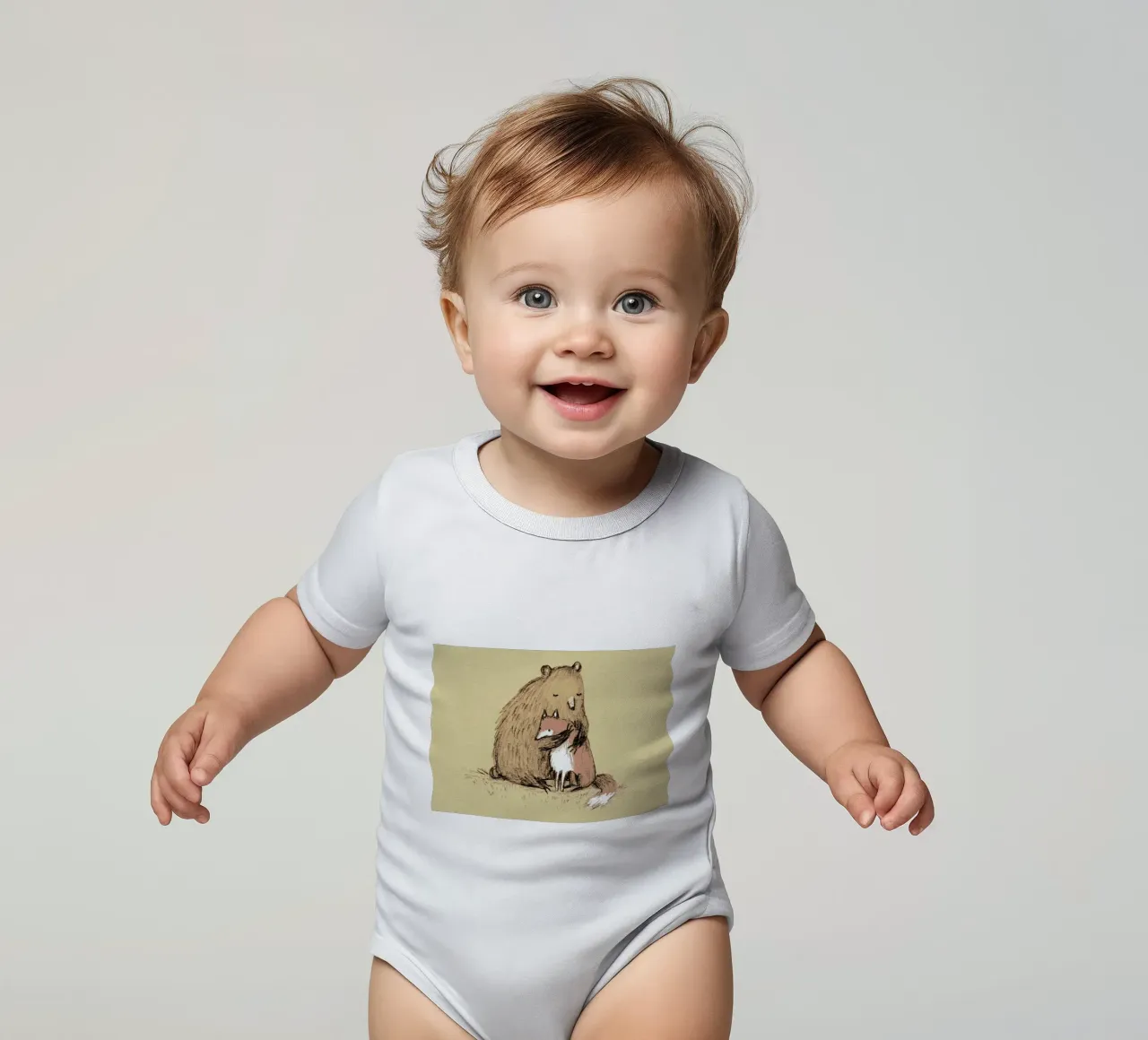 Abbracci del Grizzly body neonato maniche corte da HARU HARU