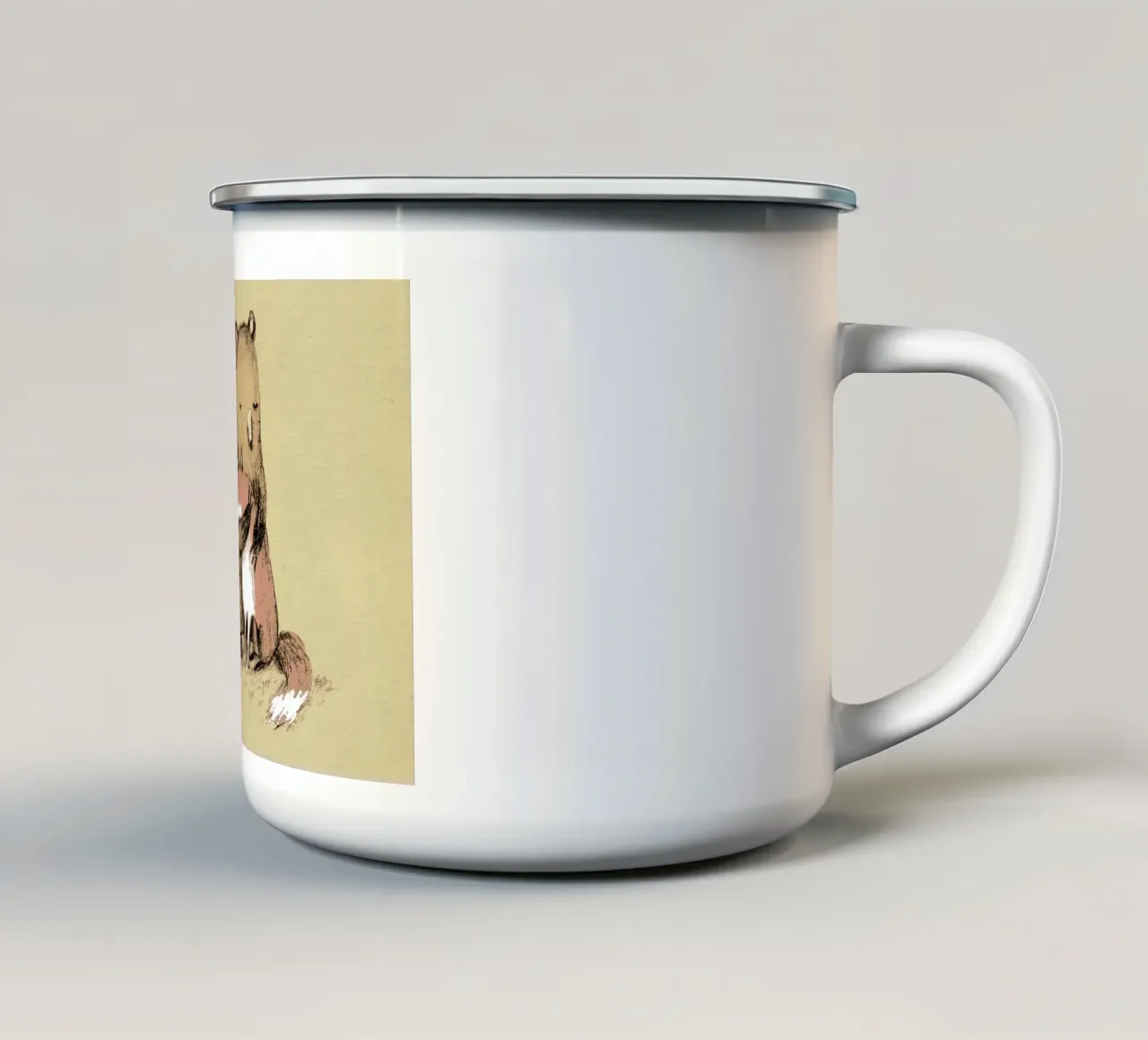 Abbracci del Grizzly tazza in smalto da HARU HARU