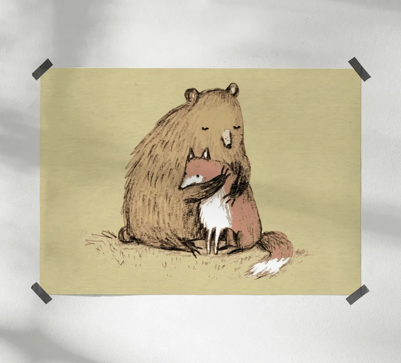 Abbracci del Grizzly carta hahnemühle da HARU HARU