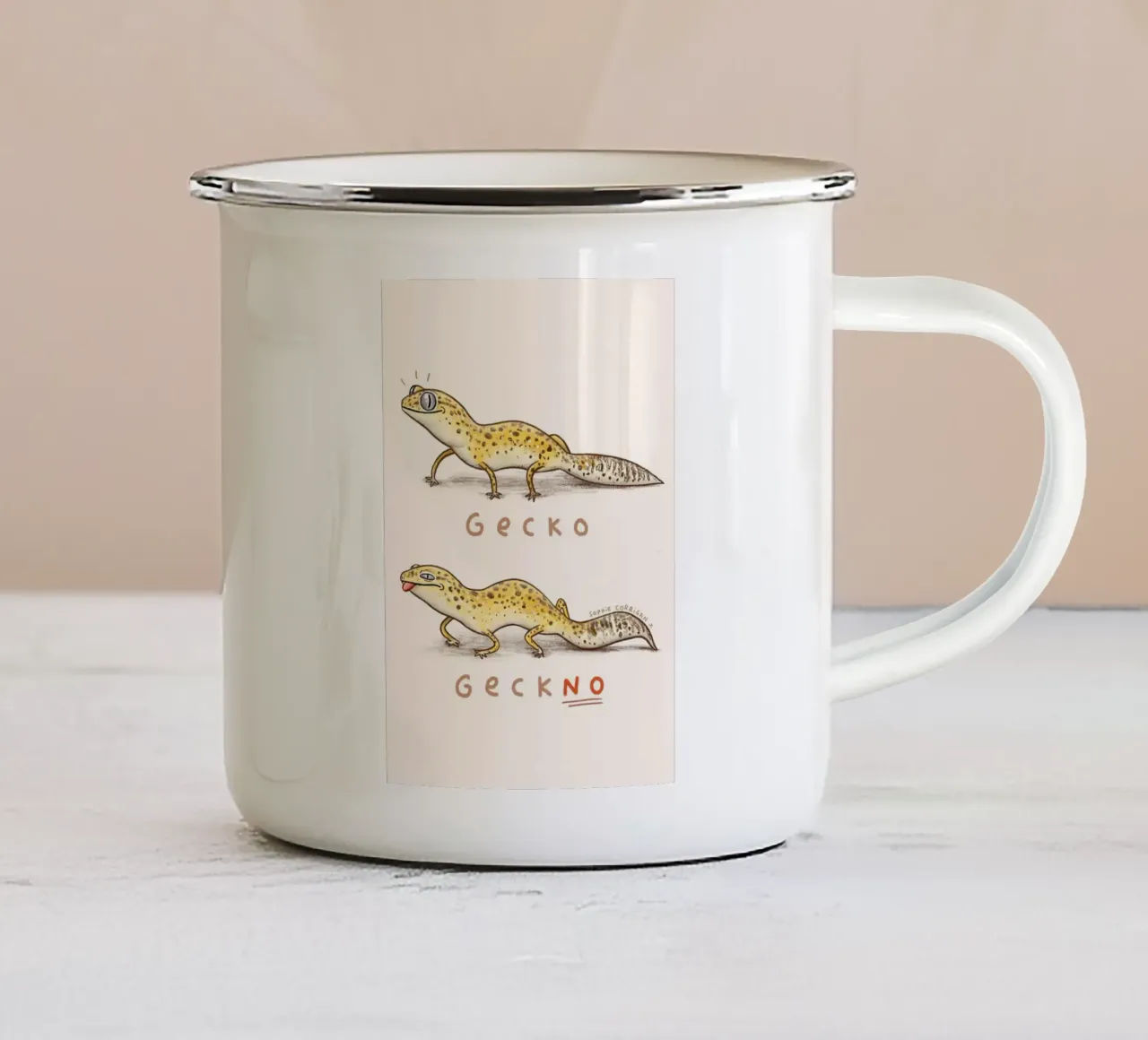 Geco Geckno tazza in smalto da HARU HARU