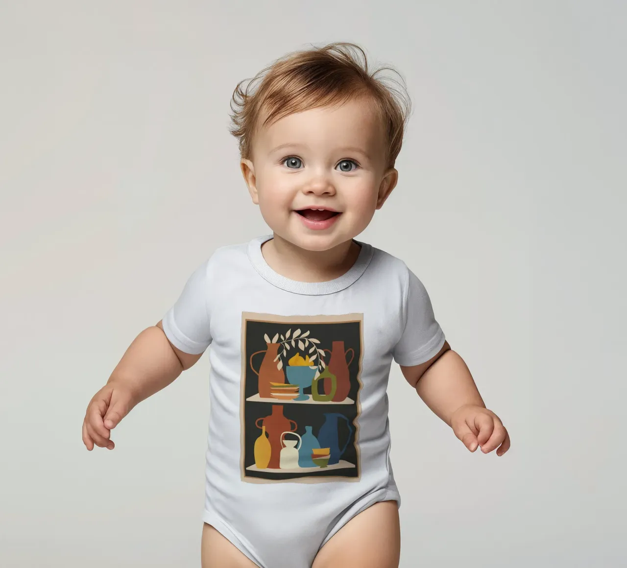 Serenade of Shapes body neonato maniche corte da Nadjaa