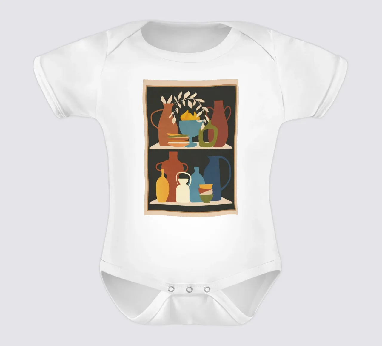 Serenade of Shapes body neonato maniche corte da Nadjaa