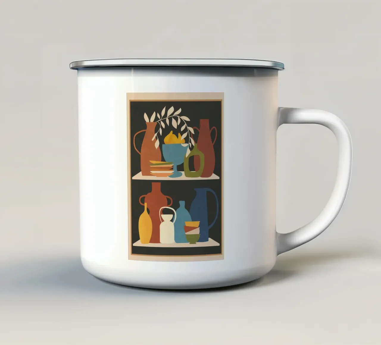 Serenade of Shapes tazza in smalto da Nadjaa