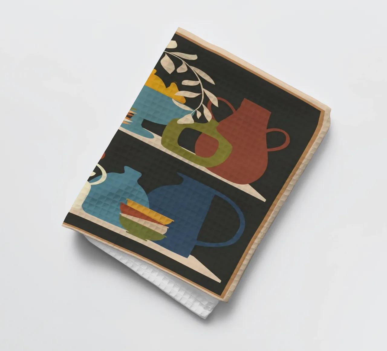 Serenade of Shapes tea towel by Nadjaa