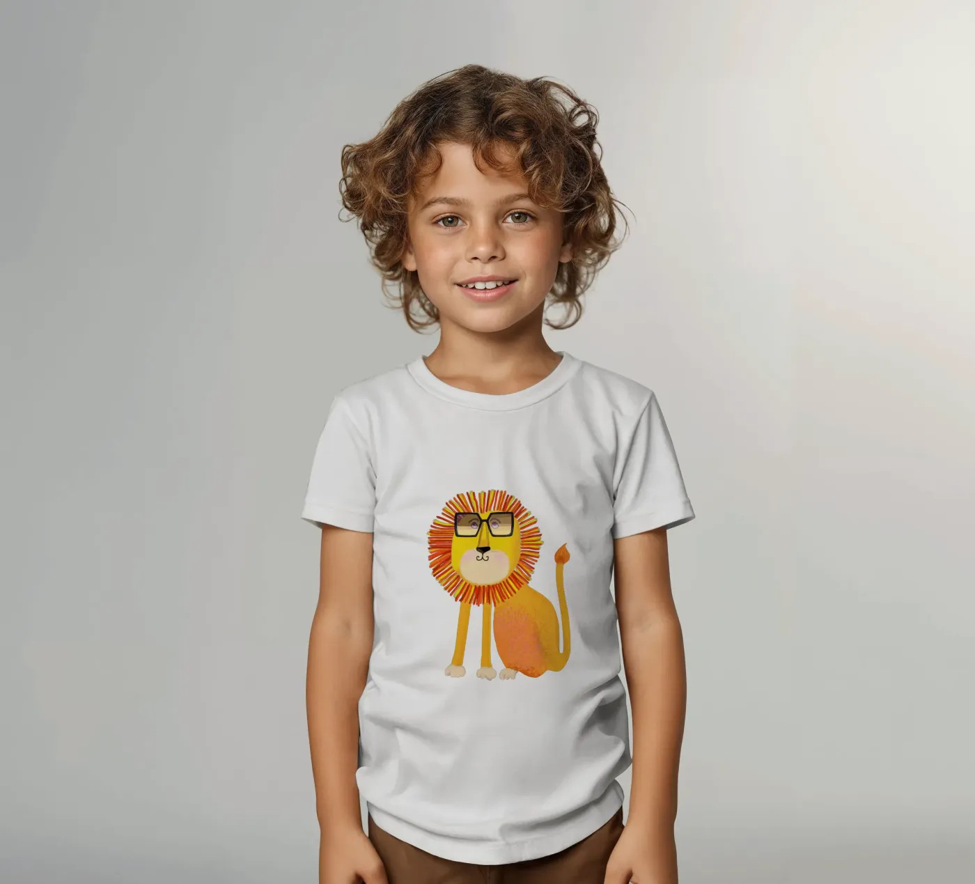 Lion t-shirt bambini da Lynndarakos
