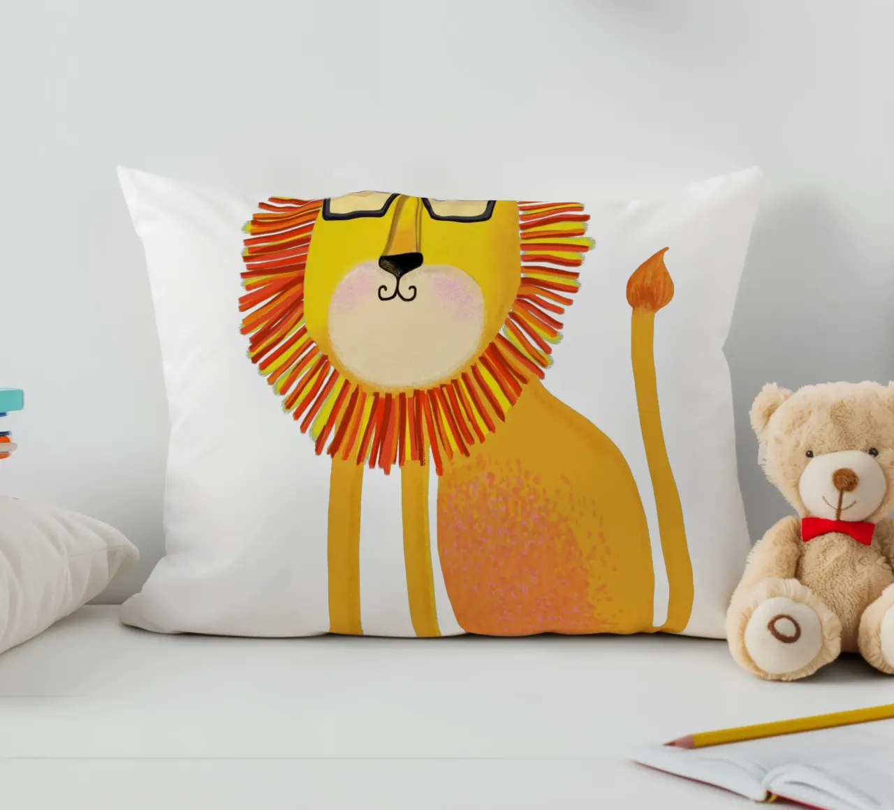 Lion cuscino da Lynndarakos