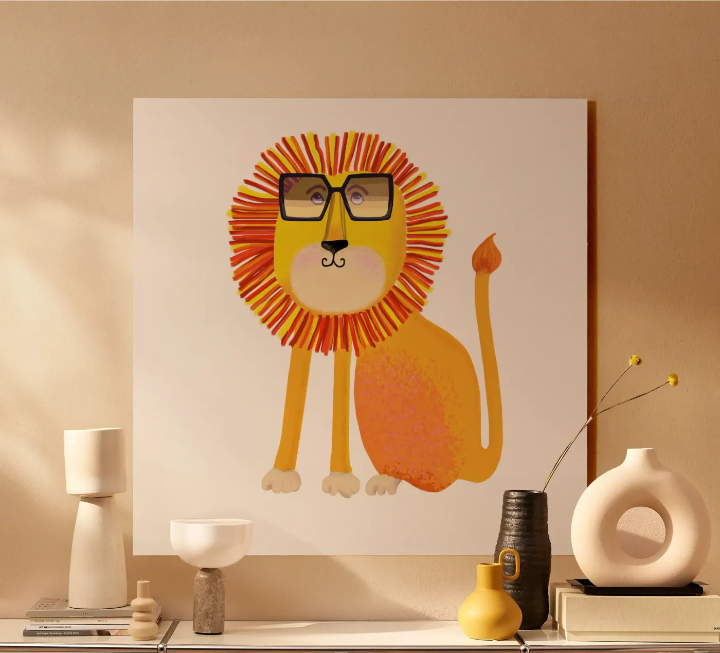 Lion Acryl-Glas von Lynndarakos