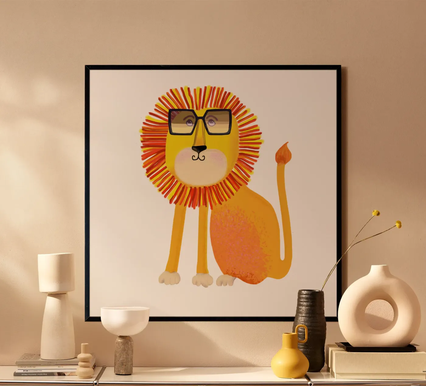 Lion poster by Lynndarakos