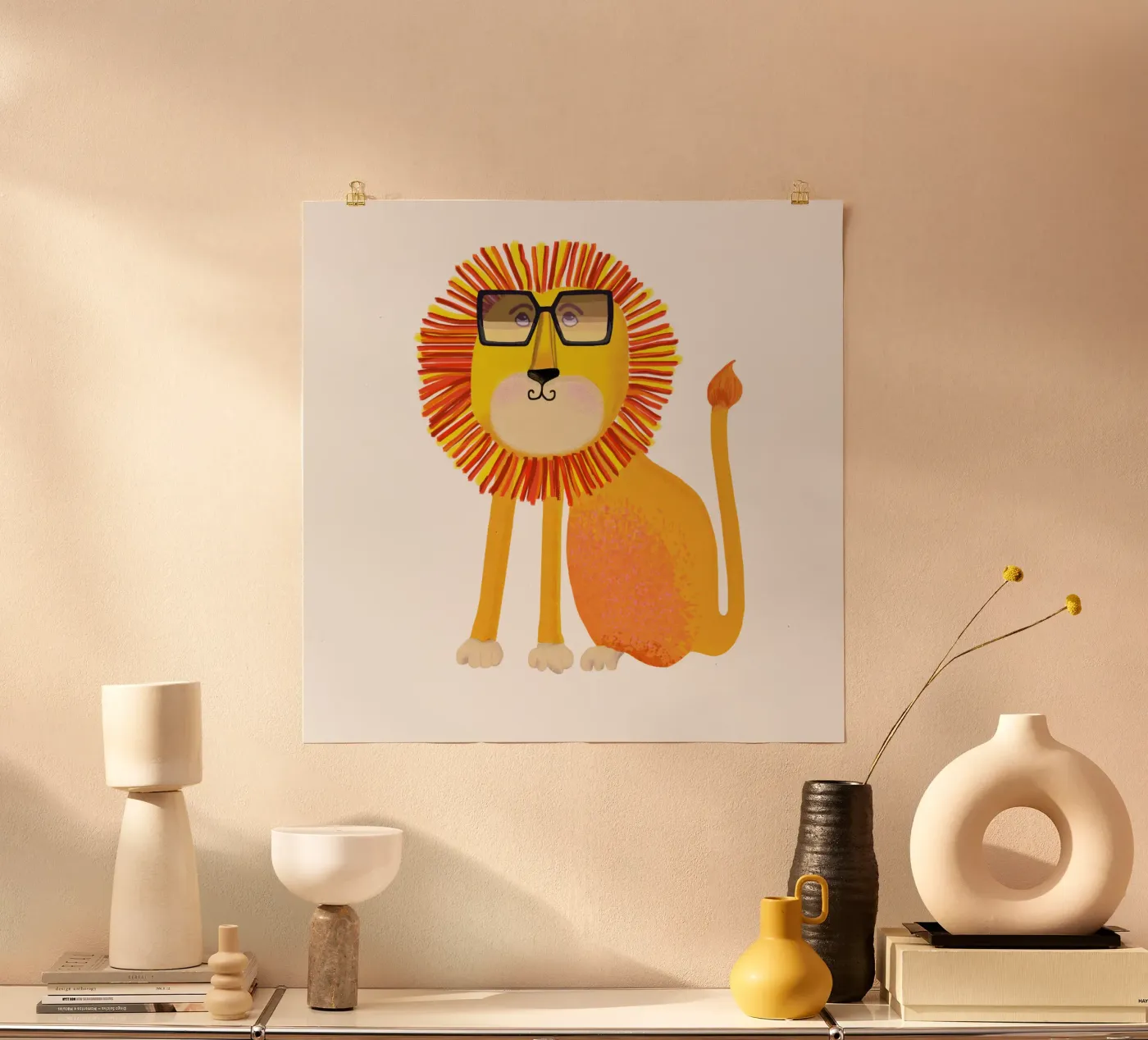 Lion poster van Lynndarakos