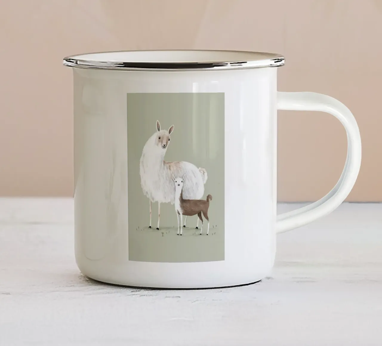 Mamma lama tazza in smalto da HARU HARU