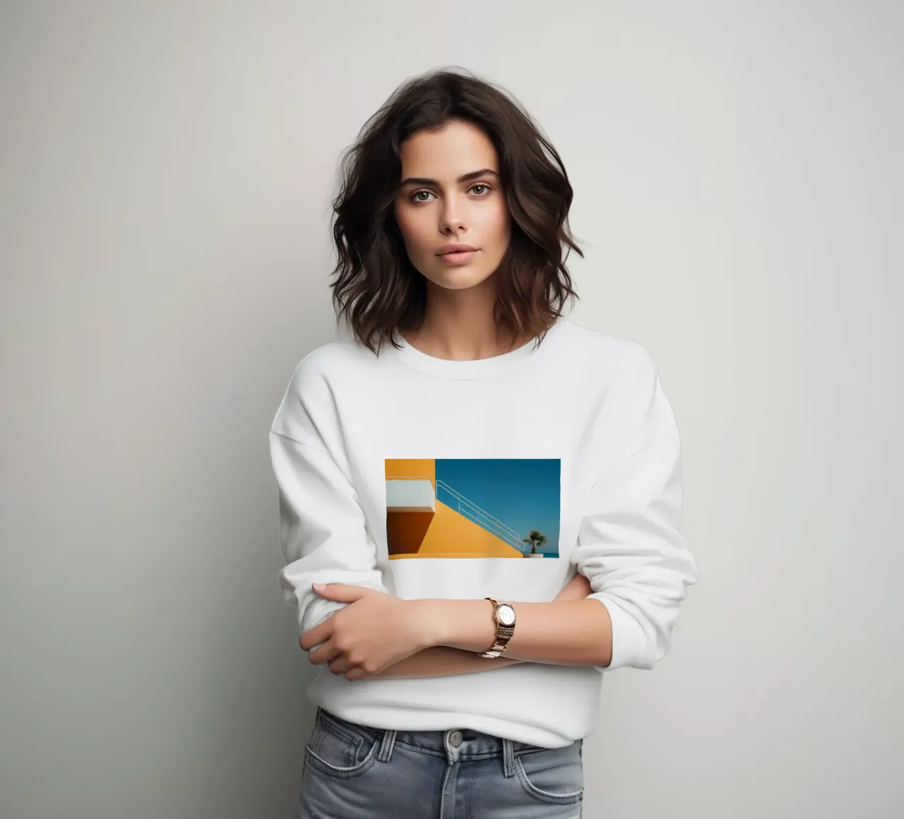 The view sweatshirt van Affiches Minimalistes