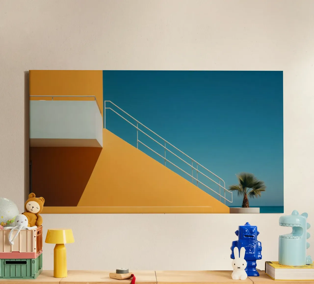 The view canvas met Baklijst van Affiches Minimalistes