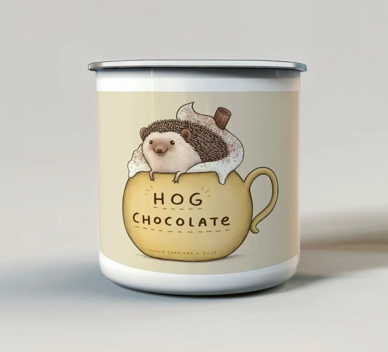 Hog Chocolade emaille mok van HARU HARU