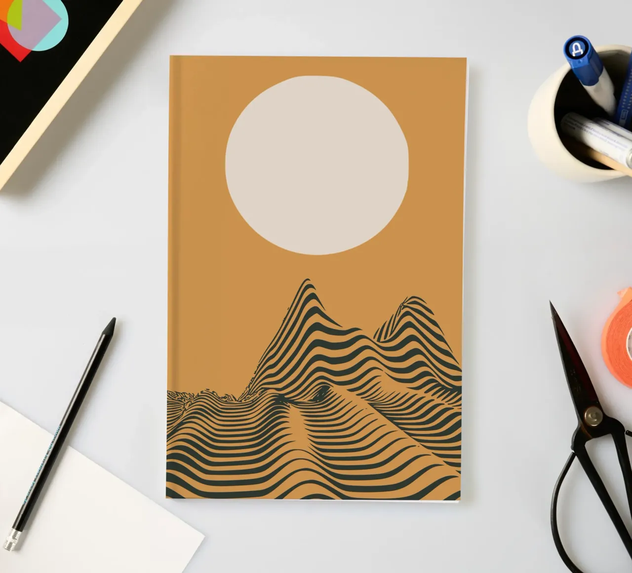 Dune jaune carnet de notes de Little Dean