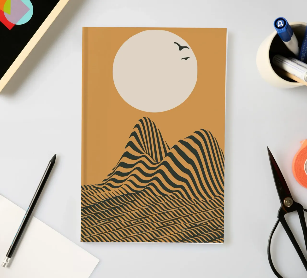 Yellow dune 02 notebook by Little Dean