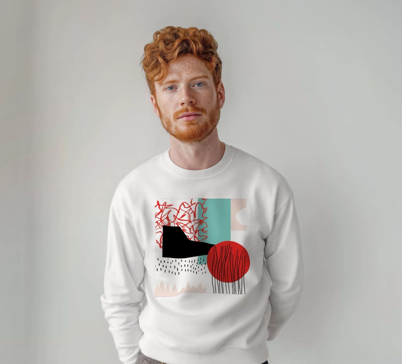 Quiet Noise Abstract II sweatshirt by Kim Hubball Studio
