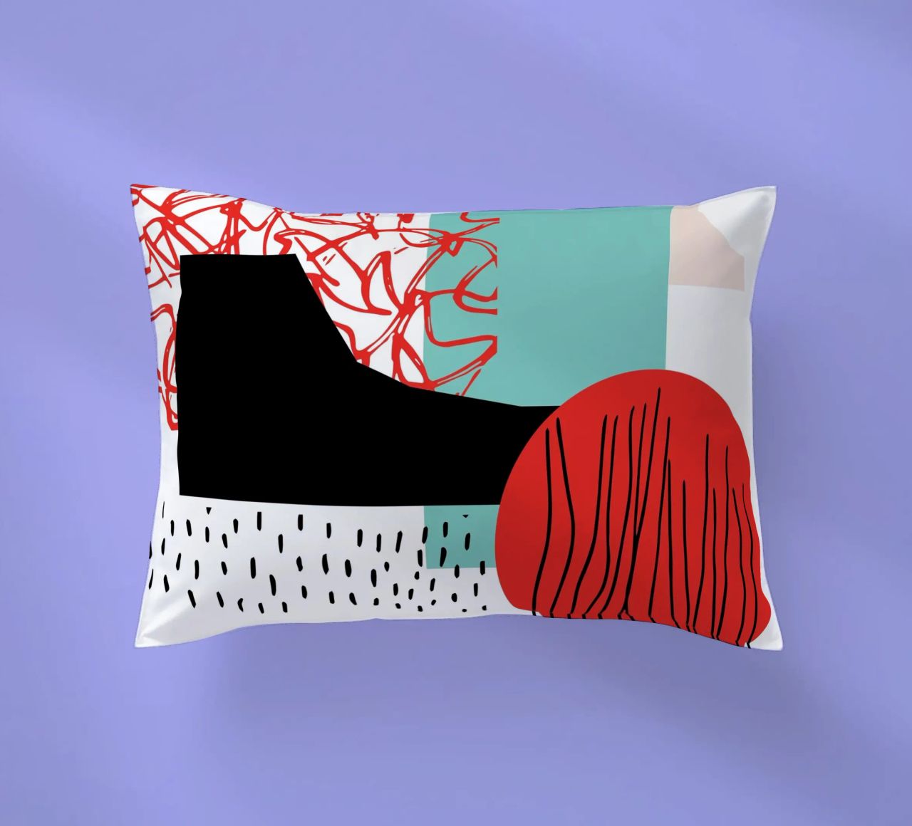 Quiet Noise Abstract II decorative cushion by Kim Hubball Studio