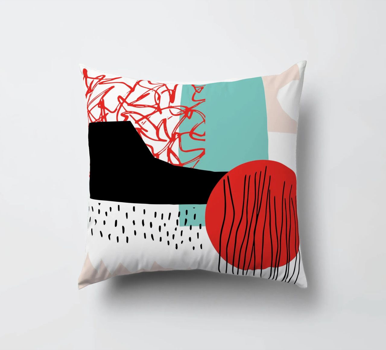 Quiet Noise Abstract II decorative cushion by Kim Hubball Studio