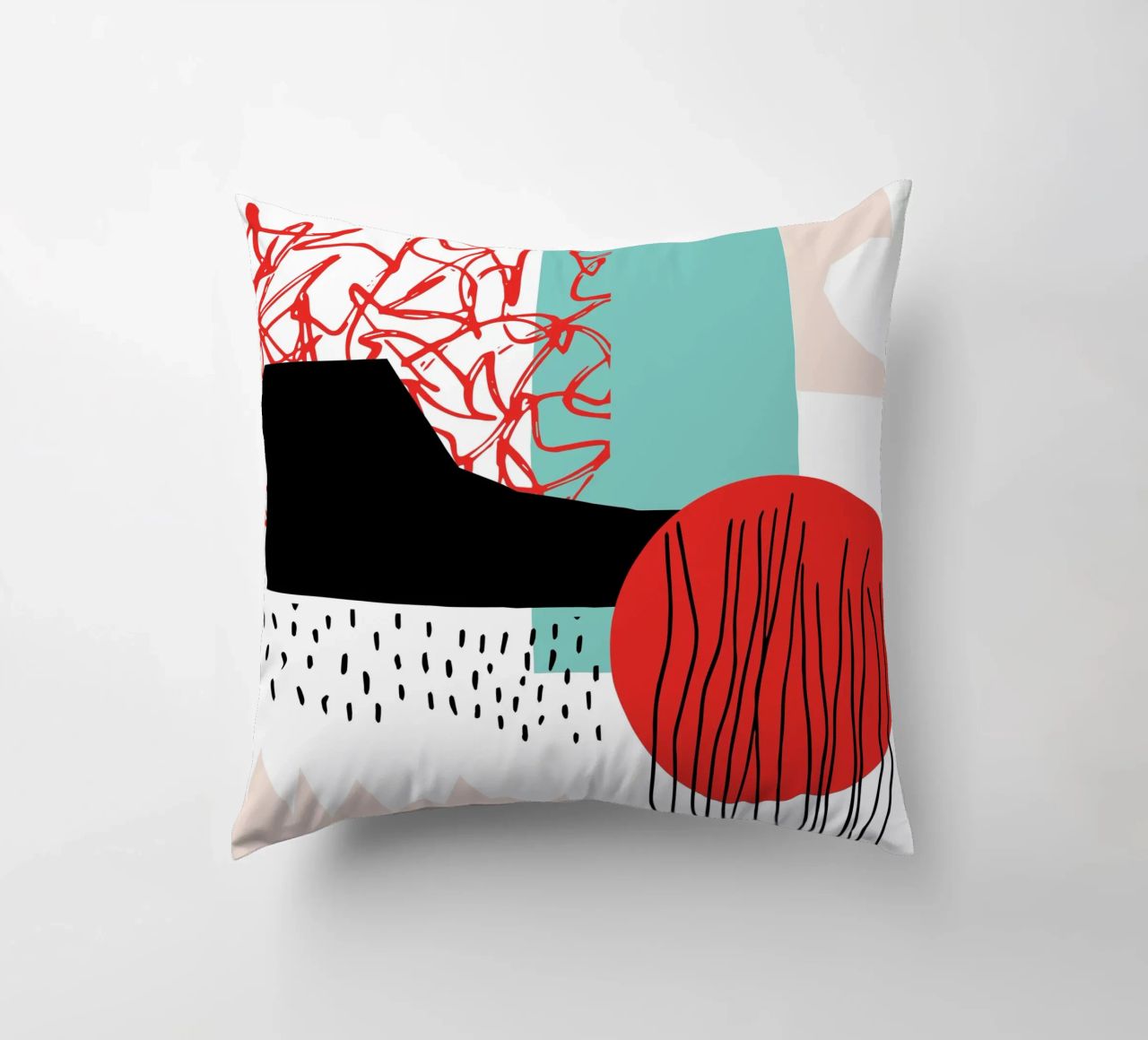Quiet Noise Abstract II decorative cushion by Kim Hubball Studio