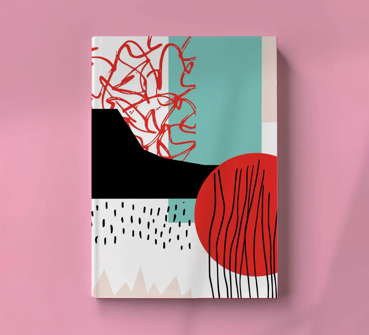 Quiet Noise Abstract II notebook by Kim Hubball Studio