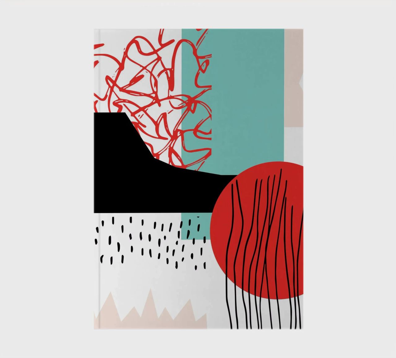 Quiet Noise Abstract II notebook by Kim Hubball Studio