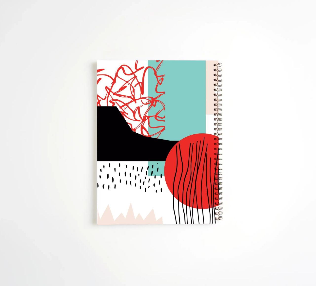 Quiet Noise Abstract II spiral notebook by Kim Hubball Studio