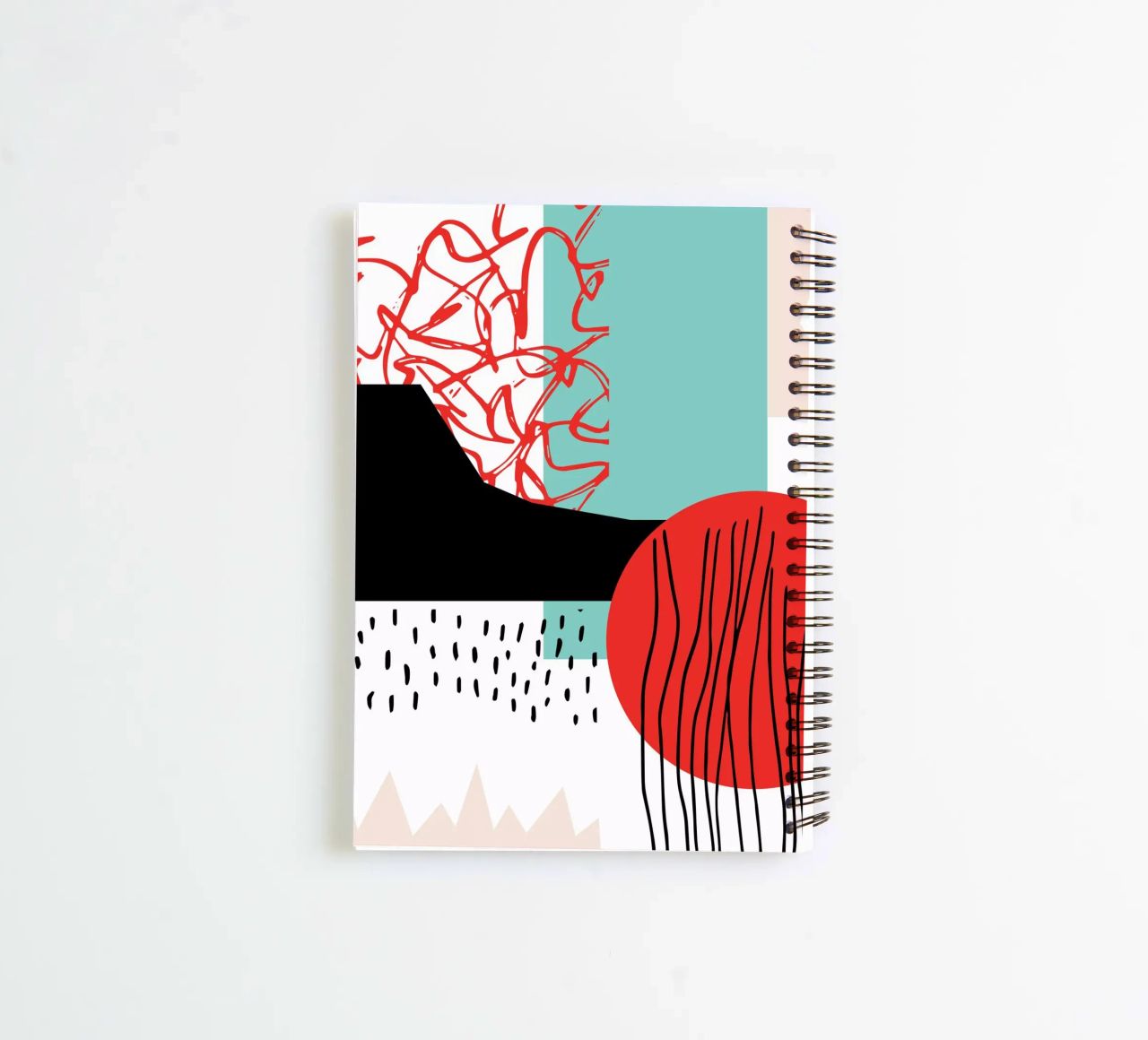 Quiet Noise Abstract II spiral notebook by Kim Hubball Studio