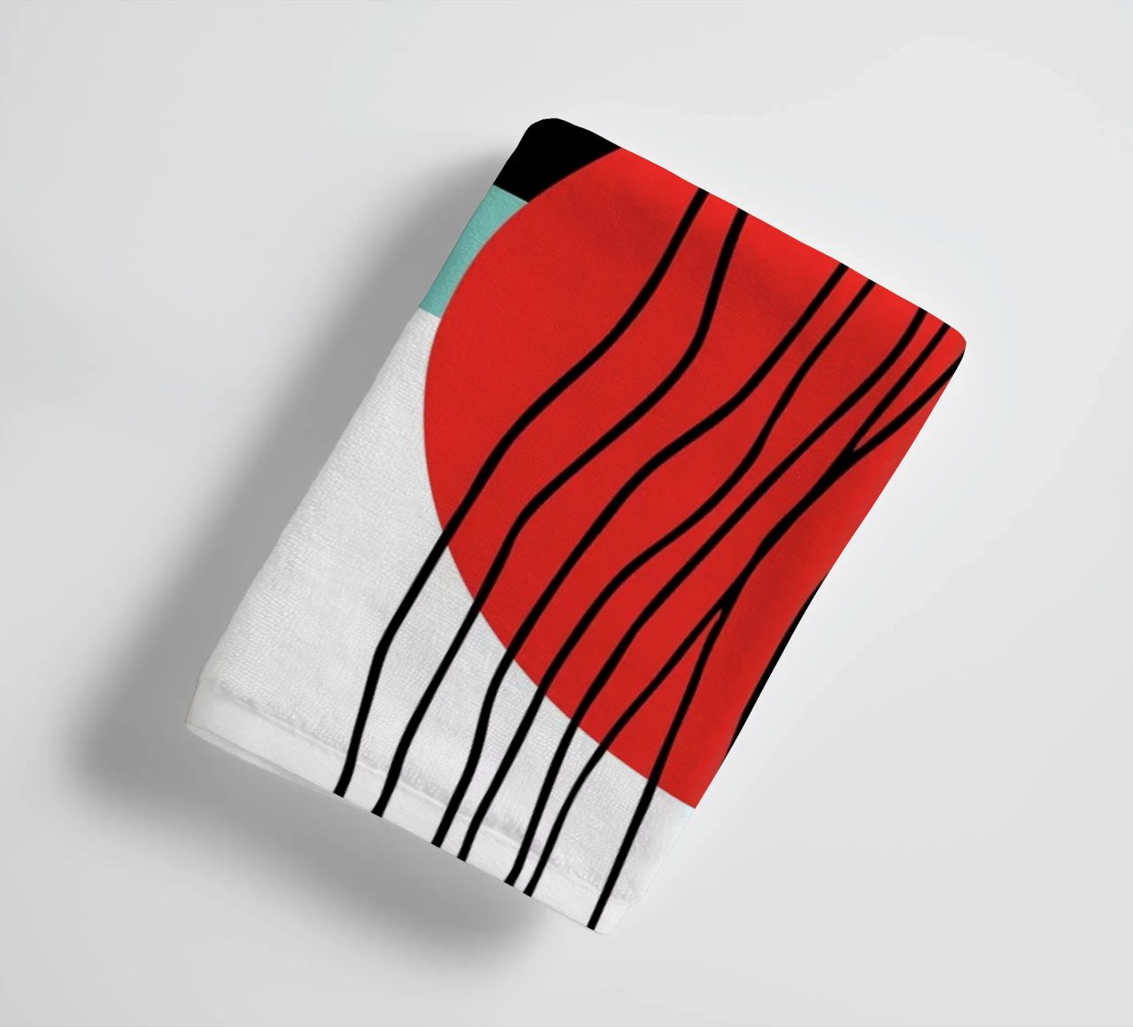Quiet Noise Abstract II towel by Kim Hubball Studio