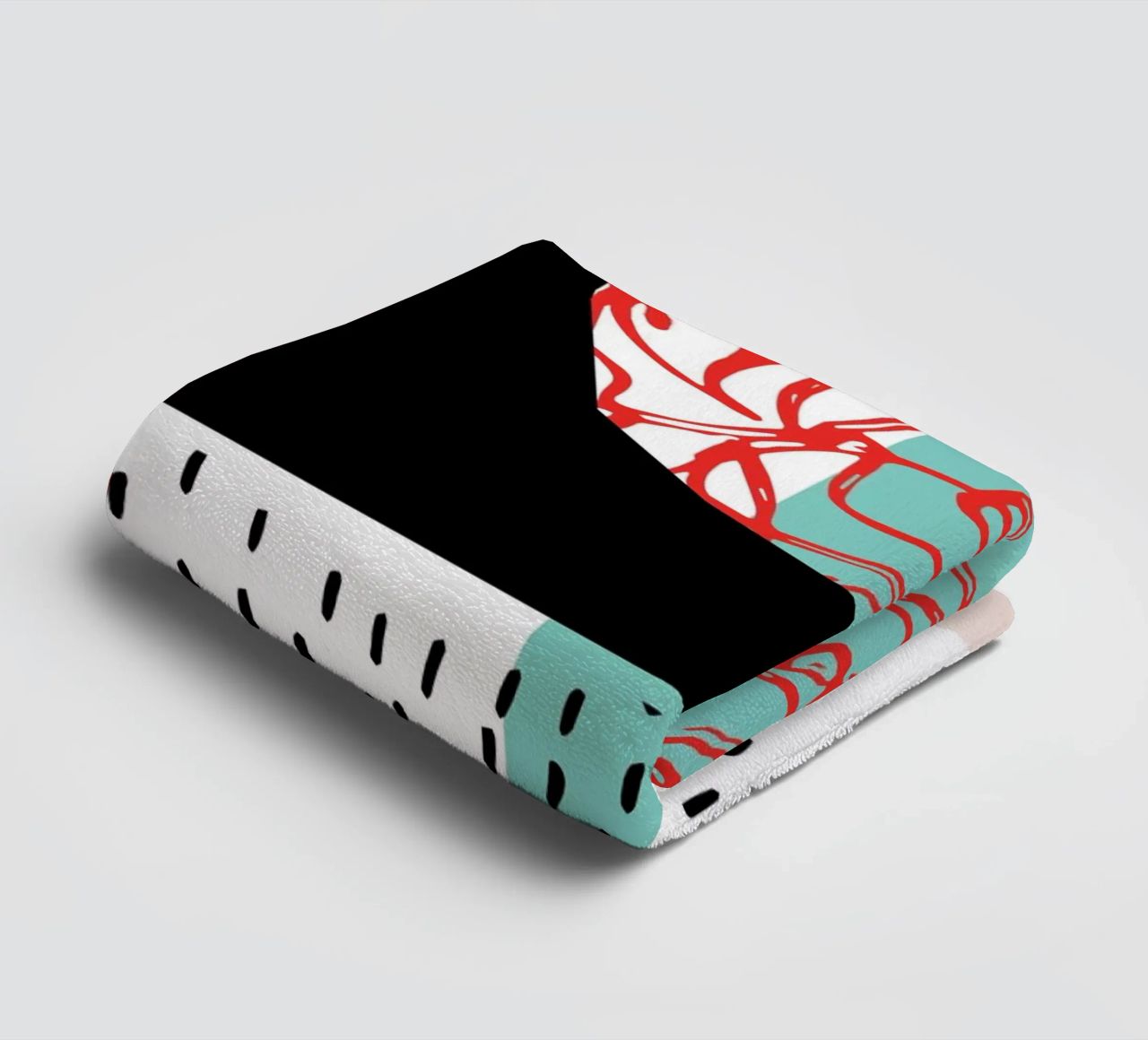 Quiet Noise Abstract II towel by Kim Hubball Studio