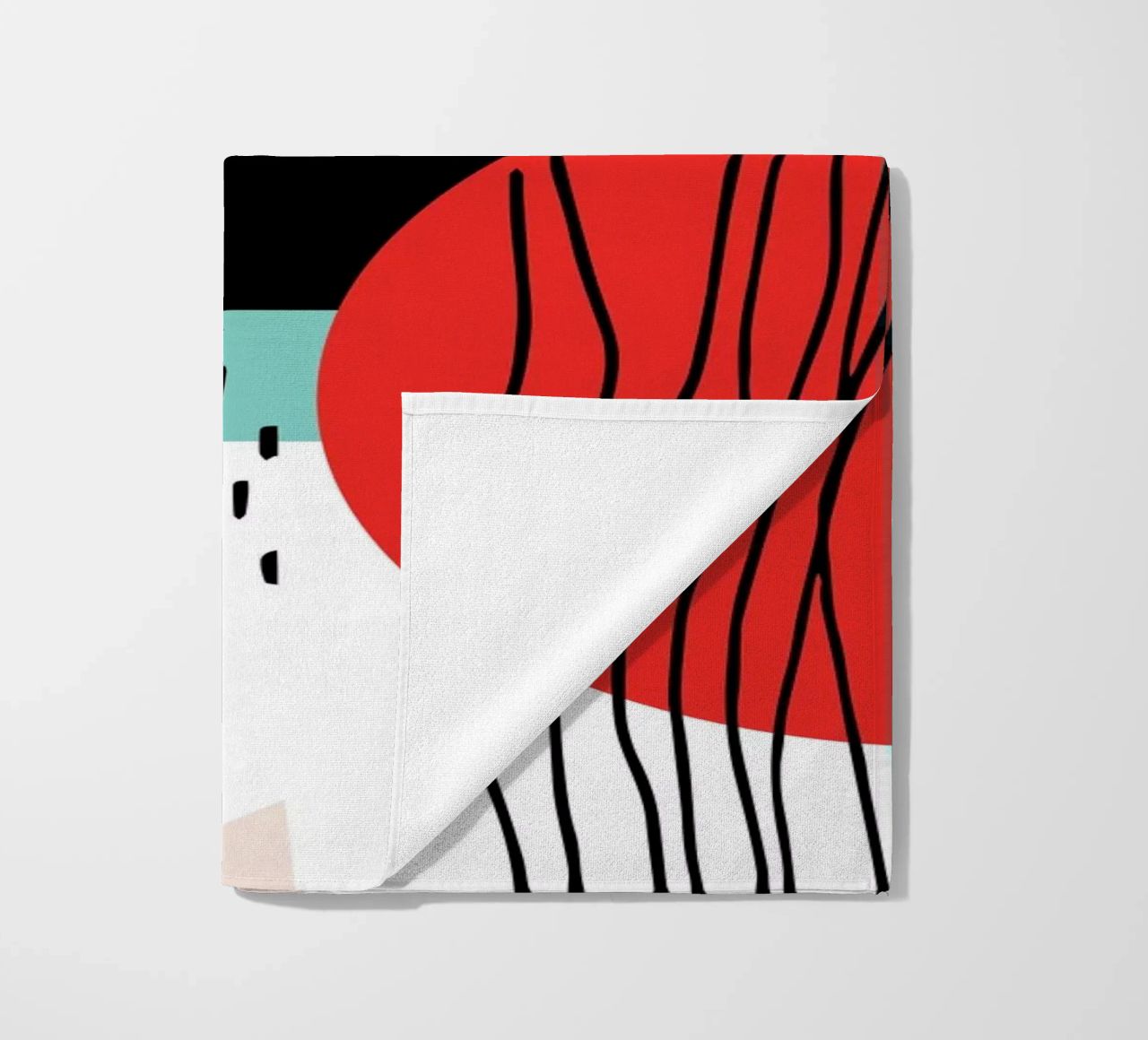 Quiet Noise Abstract II beach towel by Kim Hubball Studio