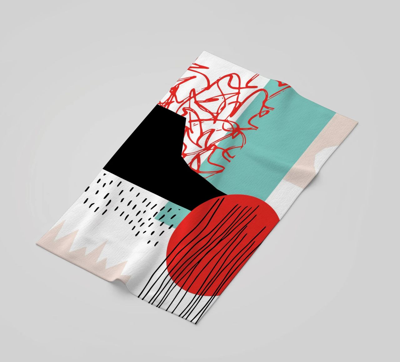 Quiet Noise Abstract II beach towel by Kim Hubball Studio