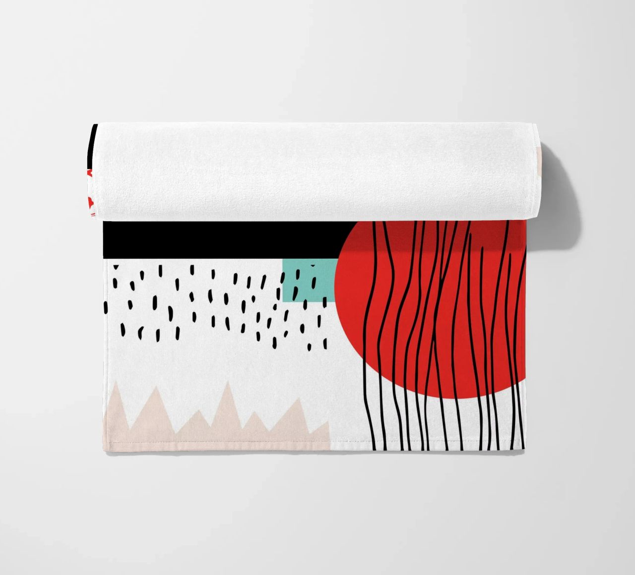 Quiet Noise Abstract II beach towel by Kim Hubball Studio