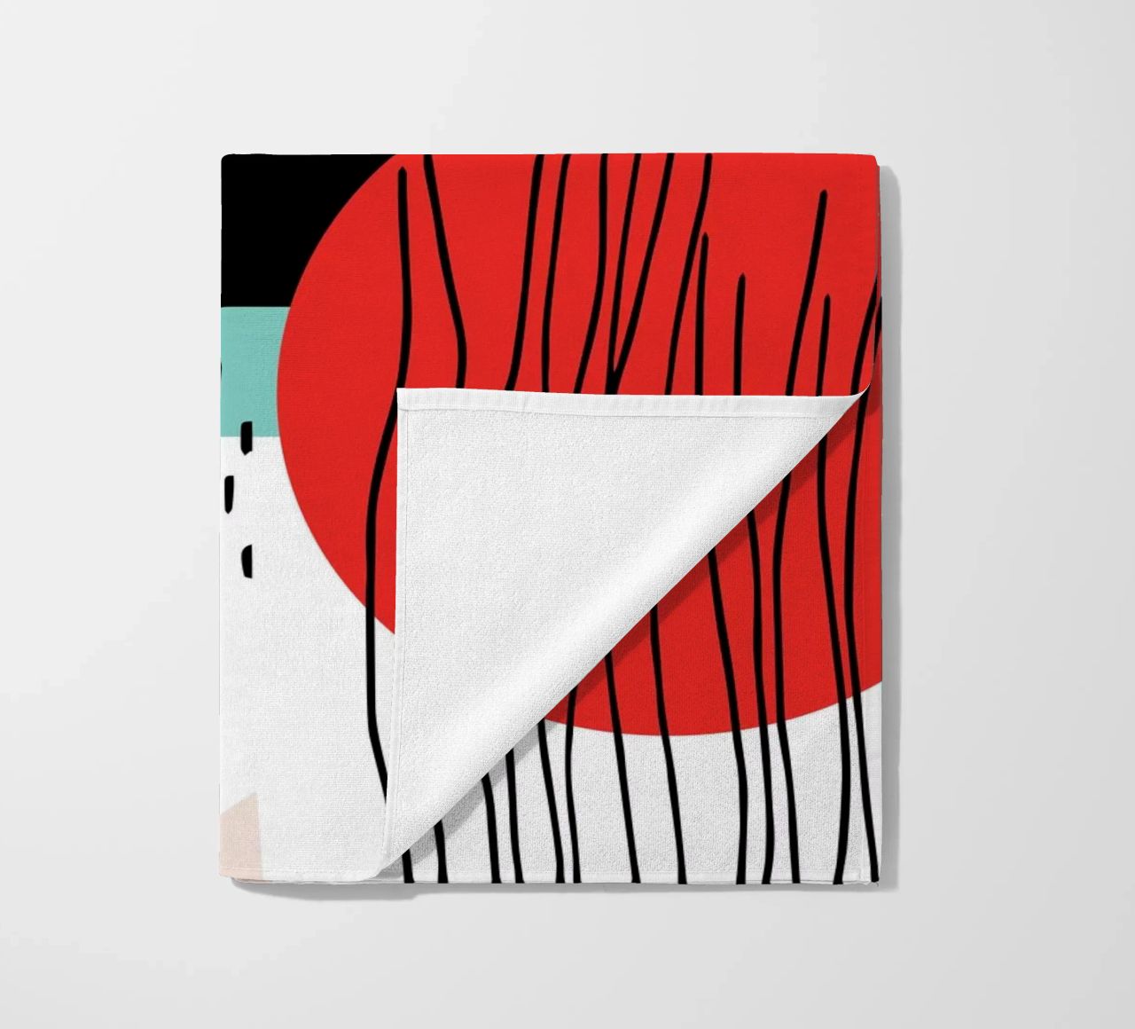 Quiet Noise Abstract II beach towel by Kim Hubball Studio