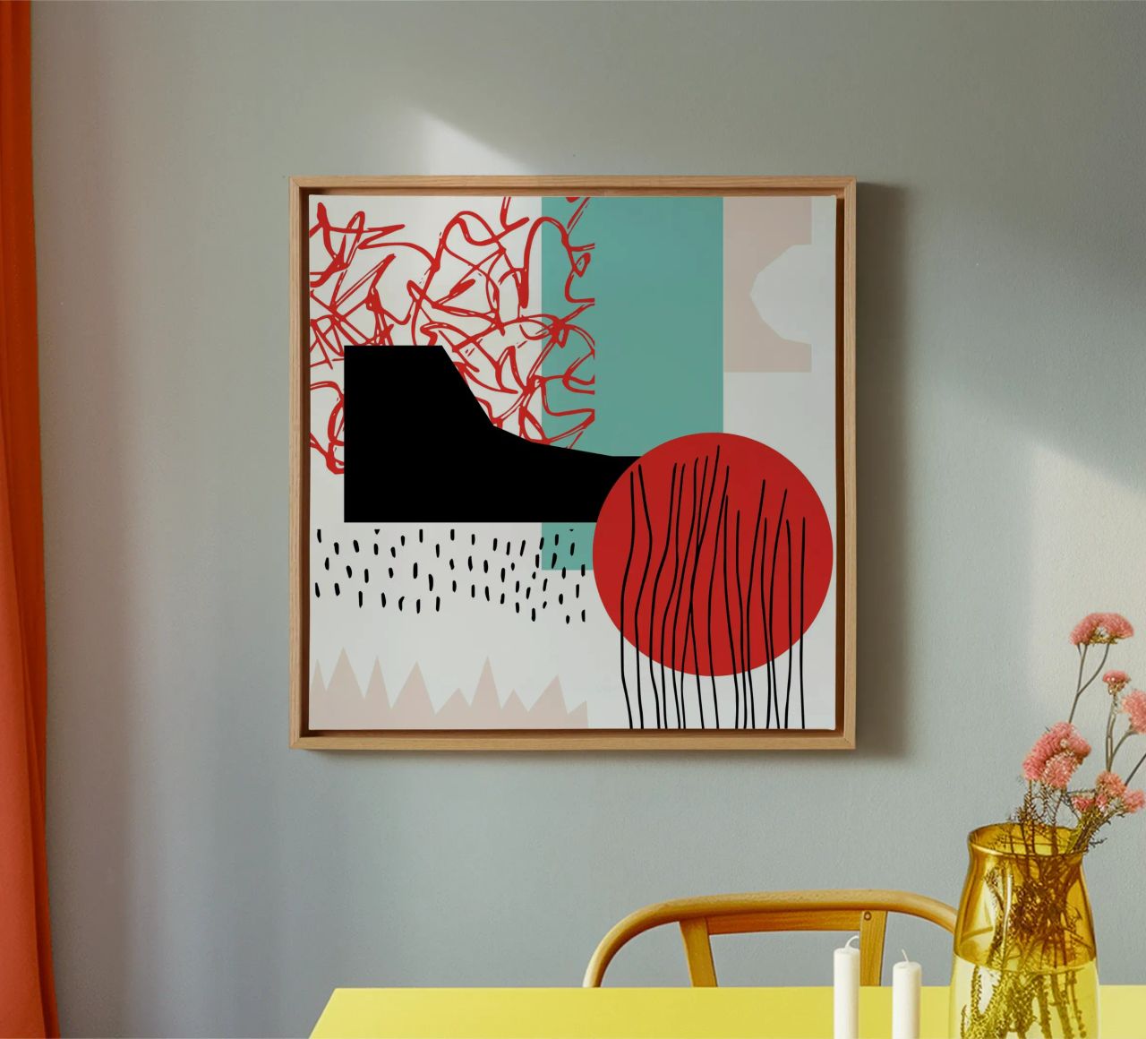 Quiet Noise Abstract II canvas by Kim Hubball Studio